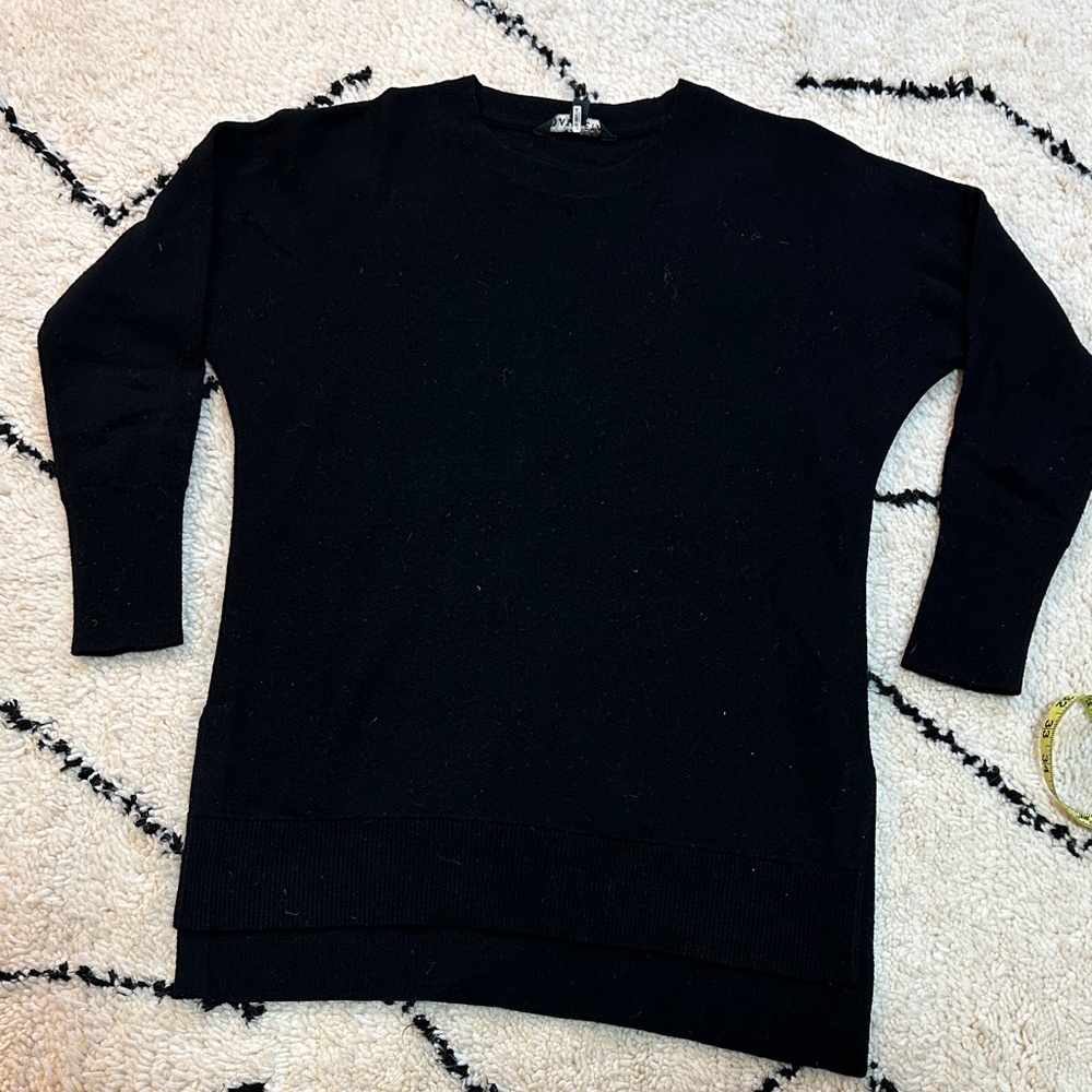 Athleta Merino/Cashmere long crew neck sweater